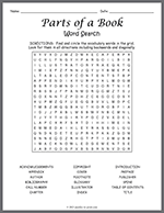 Parts of a Book Word Search thumbnail
