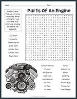 Parts Of An Engine Word Search thumbnail