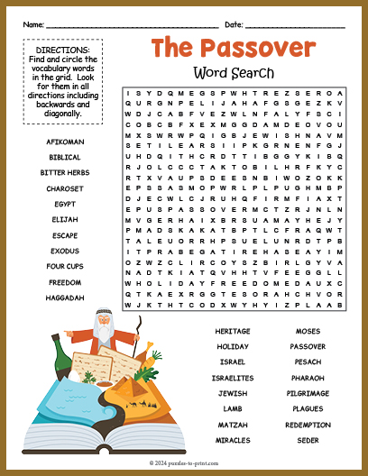 Passover Word Search