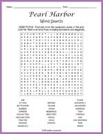 Pearl Harbor Word Search Thumbnail