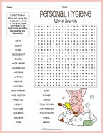 Personal Hygiene Word Search thumbnail