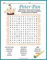 Peter Pan Word Search Thumbnail