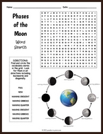 Phases of the Moon Word Search Thumbnail