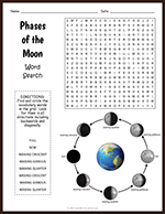 Phases of the Moon Word Search thumbnail