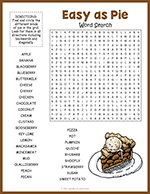 Pie Word Search thumbnail