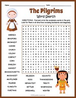 Pilgrims Word Search thumbnail