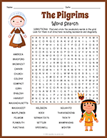 Pilgrims Word Search thumbnail