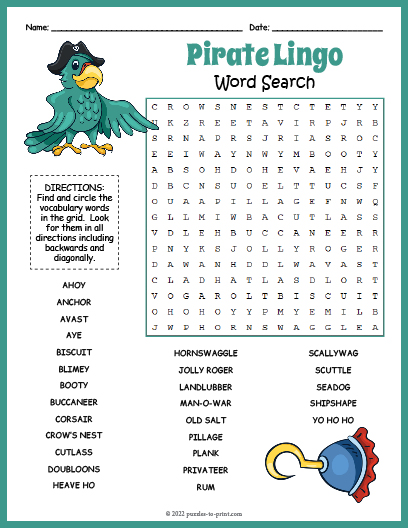 Pirate Word Search