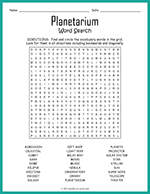 Planetarium Word Search thumbnail