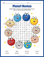 Planets Word Search thumbnail