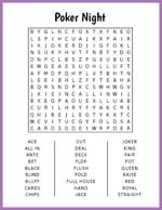 Poker Night Word Search thumbnail