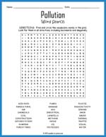 Pollution Word Search Thumbnail