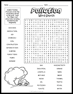 Pollution Word Search thumbnail