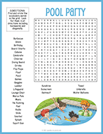 Pool Party Word Search thumbnail