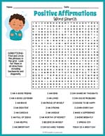 Positive Affirmations Word Search Thumbnail