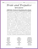 Pride and Prejudice Word Search Thumbnail