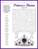 Princess Diana Word Search thumbnail