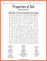 Properties of Soil Word Search Thumbnail