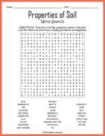 Properties of Soil Word Search Thumbnail