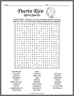 Puerto Rico Word Search thumbnail