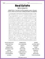 Real Estate Word Search Thumbnail