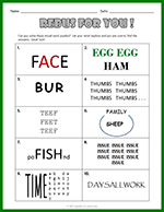 Rebus Worksheet 1 thumbnail