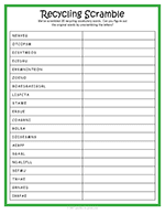 Recycling Word Scramble thumbnail