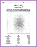 Recycling Word Search Thumbnail