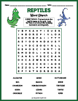 Reptile Word Search Thumbnail