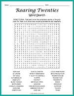 Roaring Twenties Word Search thumbnail