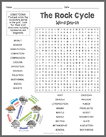 Rock Cycle Word Search thumbnail