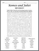Romeo and Juliet Word Search thumbnail