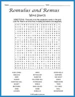 Romulus And Remus Word Search Thumbnail