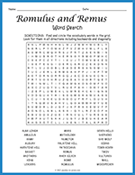 Romulus and Remus Word Search thumbnail