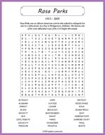 Rosa Parks Word Search Thumbnail