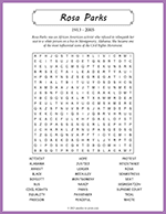 Rosa Parks Word Search thumbnail