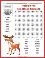 Rudolph the Red Nosed Reindeer Word Search thumbnail