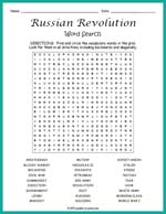 Russian Revolution Word Search Thumbnail