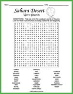 Sahara Desert Word Search Thumbnail