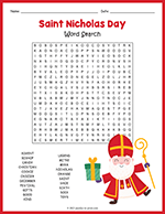 Saint Nicholas Day Word Search thumbnail