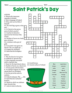 Saint Patrick's Day Crossword Thumbnail