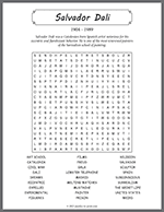 Salvador Dali Word Search thumbnail