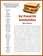 Sandwich Word Search thumbnail