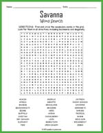 Savanna Word Search Thumbnail