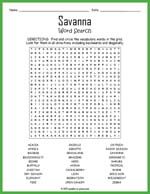 Savanna Word Search Thumbnail