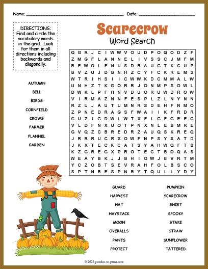 Scarecrow Word Search