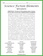 Science Fiction Elements Word Search Thumbnail