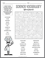 Science Vocabulary Word Search thumbnail