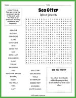 Sea Otter Word Search Thumbnail