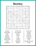 Secretary Word Search thumbnail